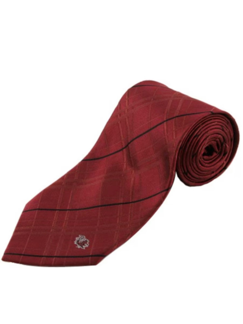 Eagles Wings South Carolina Gamecocks 100% Silk Oxford Plaid Necktie NCAA